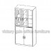 C-A010HLW  上玻璃包框趟門下掩門文件櫃 (優質鋼材)